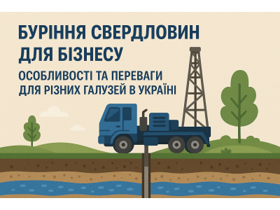 Буріння свердловин для бізнесу: особливості та переваги для різних галузей в Україні